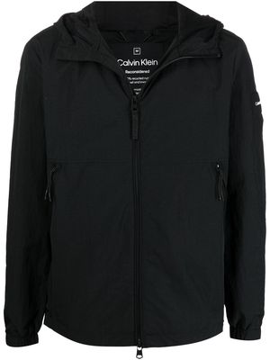 Calvin Klein lightweight hooded zip-up jacket - Black