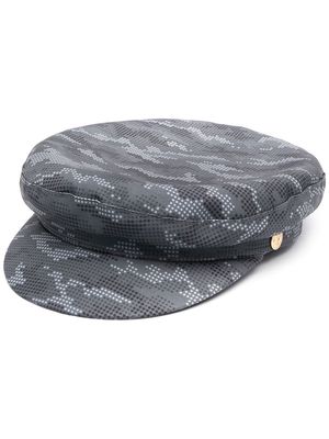 Manokhi printed baker boy hat - Grey