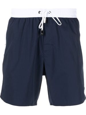 Giorgio Armani logo-patch swim shorts - Blue