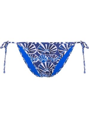 La DoubleJ graphic-print string bikini bottoms - Blue