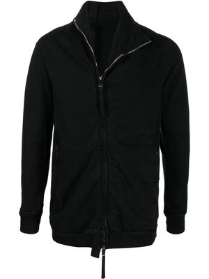 Boris Bidjan Saberi zipped lightweight fleece jacket - Black