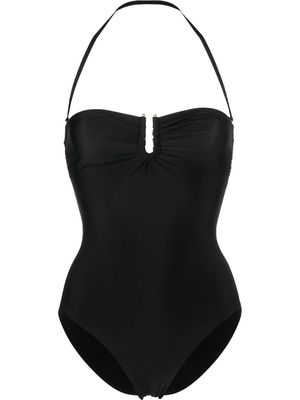 Zadig&Voltaire studded-logo halterneck swimsuit - Black