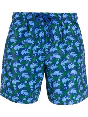 Lacoste Minecraft graphic-print swim shorts - Blue