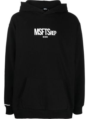 MSFTSrep logo print hoodie - Black