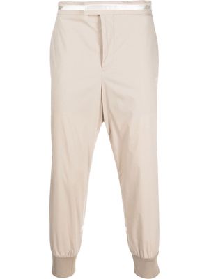 Neil Barrett ribbon-trim cropped trousers - Neutrals