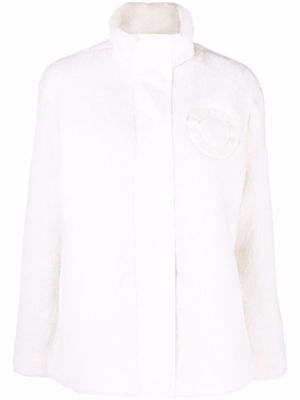 Burberry graphic logo fleece jacket - White