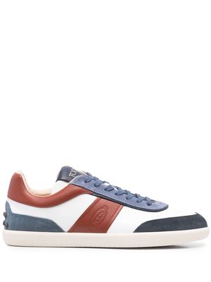 Tod's panelled logo trainers - White