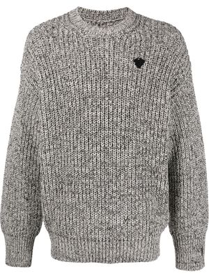 Ader Error logo-patch ribbed-knit jumper - Grey