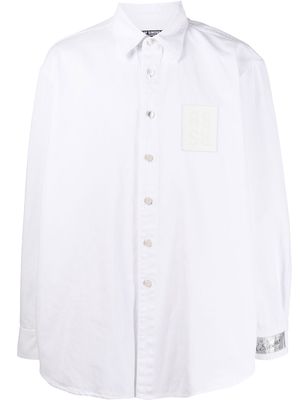 Raf Simons denim long-sleeve over-shirt - White