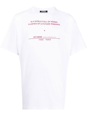 Raf Simons Tour Date cotton T-shirt - White