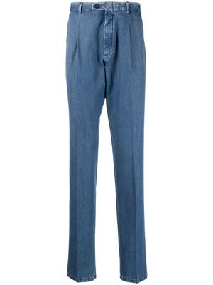 Brioni loose-fit tailored denim trousers - Blue