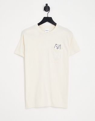 RIPNDIP nerm logo T-shirt in beige-Neutral
