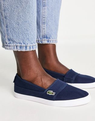 Lacoste marice canvas sneakers in navy