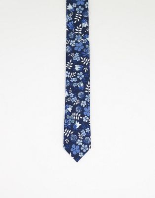 Gianni Feraud liberty print floral tie in navy