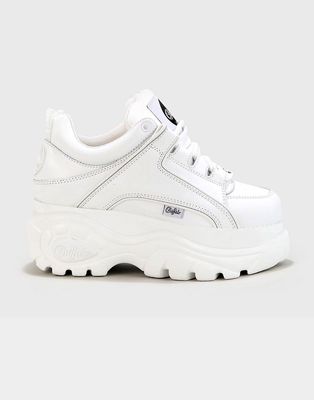 Buffalo london platform sneakers in white leather