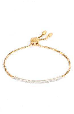 Monica Vinader Stellar Pave Diamond Mini Bar Bracelet in Gold