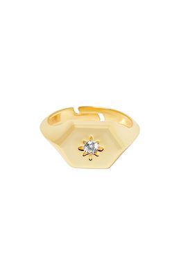 The M Jewelers The Star Stone Pinky Signet Ring in Gold
