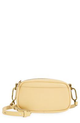 Madewell Mini The Leather Carabiner Crossbody Bag in Light Straw