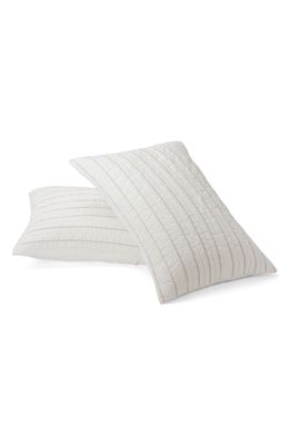 Casper Set of 2 Pinstripe Pillow Shams in Lily/Black