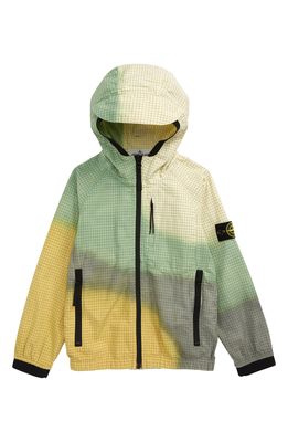 Stone Island Kids' Airbrush Ripstop Hooded Jacket in V0030 Yellow