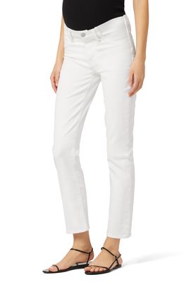 Hudson Jeans Nico Ankle Straight Leg Maternity Jeans in White