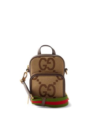 Gucci - Jumbo Gg-canvas Micro Cross-body Bag - Mens - Beige Multi