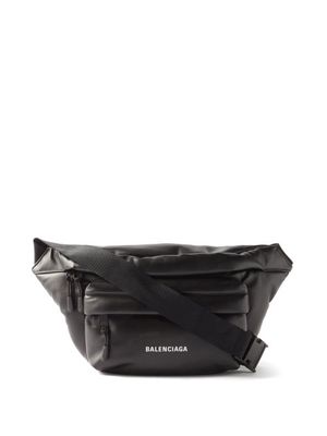 Balenciaga - Puffy Leather Belt Bag - Mens - Black