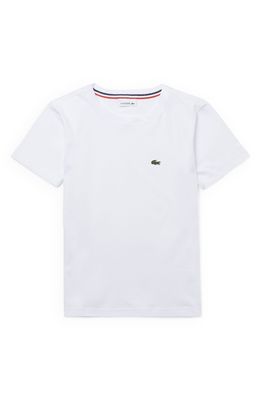 Lacoste Kids' Logo Cotton T-Shirt in White