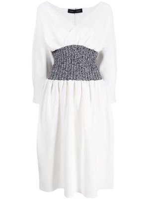 Proenza Schouler V-neck knitted dress - White