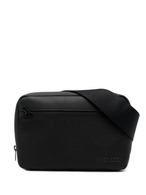 Kenzo logo-print messenger bag - Black