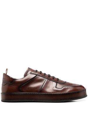 Officine Creative leather low-top sneakers - Brown