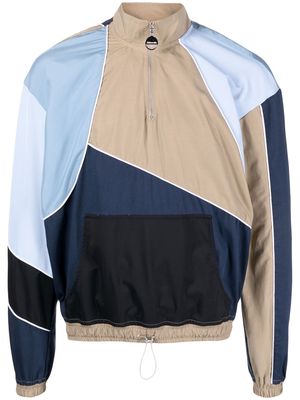 Ahluwalia panelled design lightweight jacket - Blue