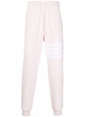 Thom Browne Ottoman rib 4-Bar stripe track pants - Pink