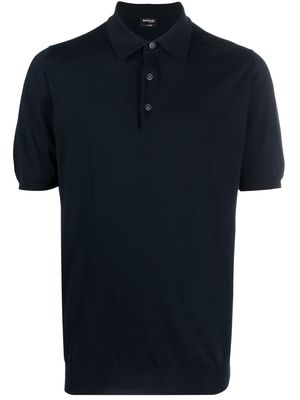 Kiton cotton polo shirt - Blue