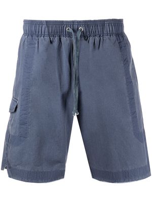 John Elliott Frame II cotton poplin shorts - Blue