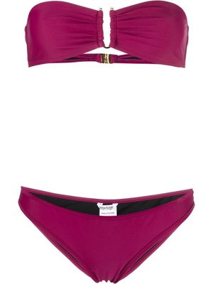 Zadig&Voltaire studded-logo bandeau bikini - Pink