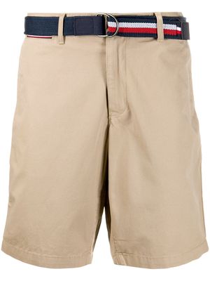 Tommy Hilfiger Brooklyn belted cotton shorts - Neutrals