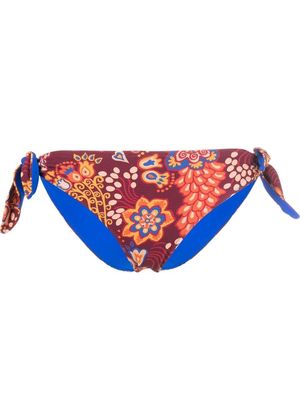 La DoubleJ floral-print bikini bottoms - Blue