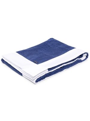 Kiton contrast-trim beach towel - Blue