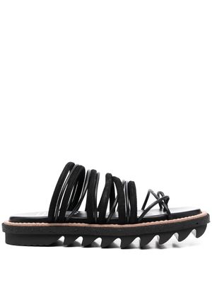 sacai strappy slide sandals - Black