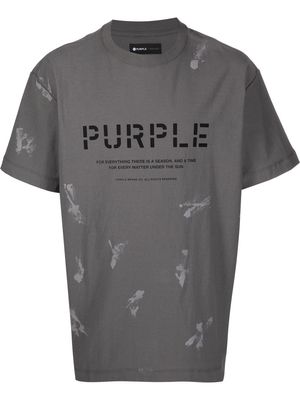 Purple Brand logo-print cotton T-shirt - Grey