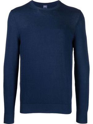 Fedeli knitted crew neck jumper - Blue
