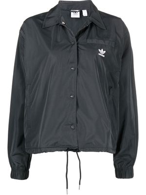 adidas logo button jacket - Black