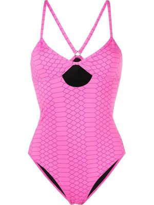 Zadig&Voltaire snake-print cut-out swimsuit - Pink