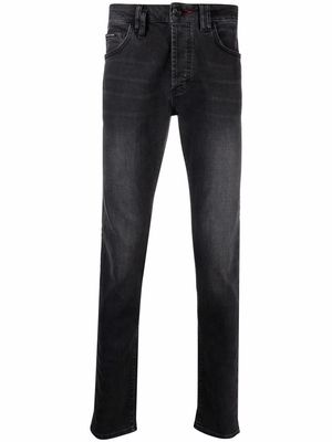 Philipp Plein Institutional low-rise slim-cut jeans - Black