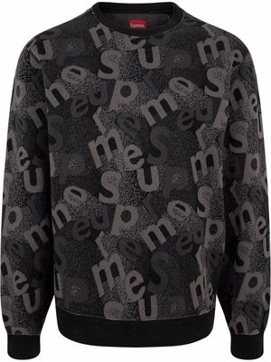Supreme Scatter Text crew neck sweatshirt - Black