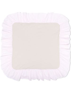La Stupenderia frill-detail cotton blanket - Pink