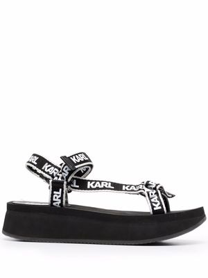 Karl Lagerfeld Velocita strappy wedge sandals - Black