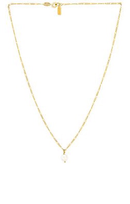 Electric Picks Jewelry Margo Necklace in Metallic Gold.