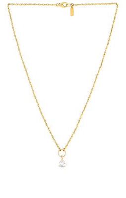 Electric Picks Jewelry Lucy Necklace in Metallic Gold.